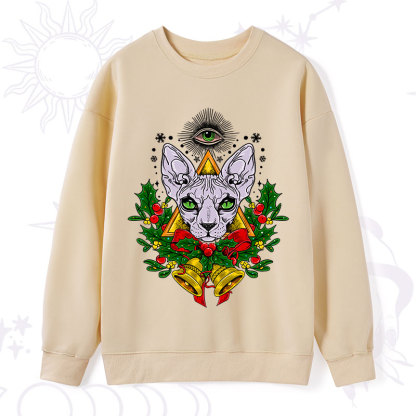 Purplehecate Christmas Mystical Cat Sweatshirt