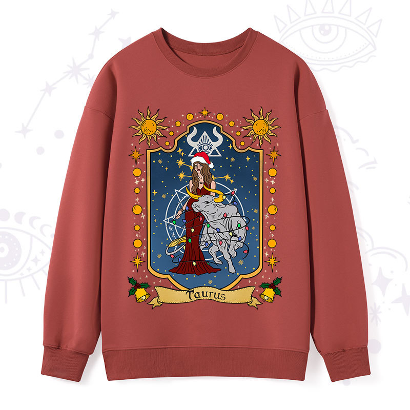 Purplehecate Christmas Taurus Zodiac Sweatshirt