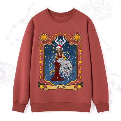 Purplehecate Christmas Taurus Zodiac Sweatshirt