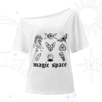 Purplehecate Magic Space One-Shoulder T-Shirt