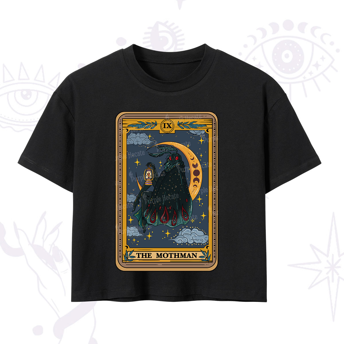 Purplehecate The Mothmen Tarot Crop T-Shirt