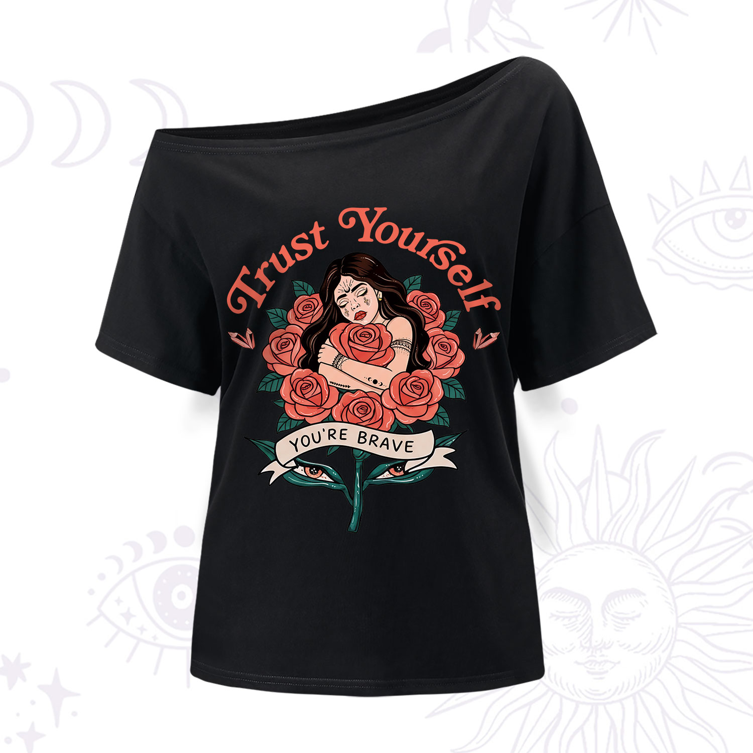 Purplehecate Trust Yourself One Shoulder T-Shirt