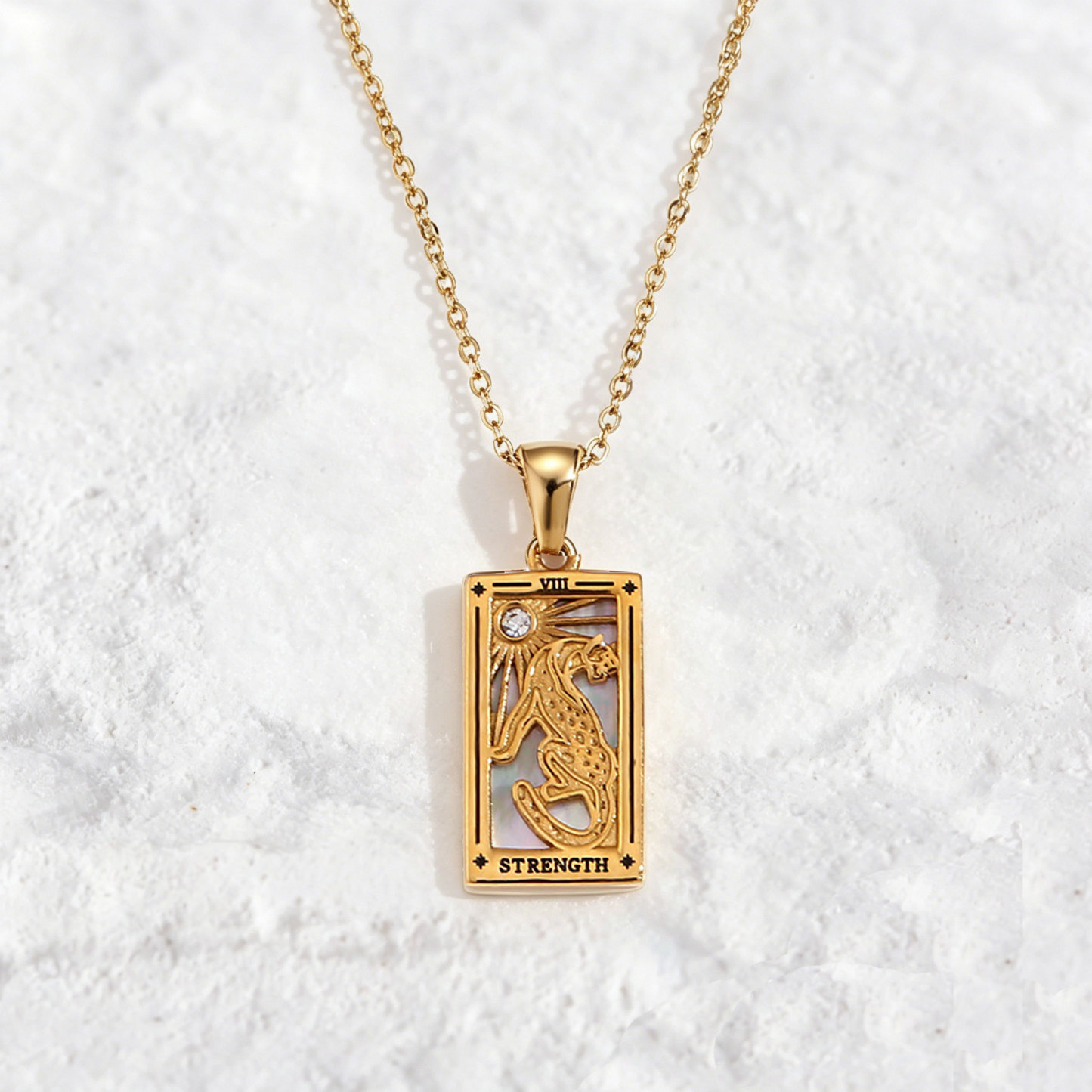 Purplehecate The Strength Tarot Necklace