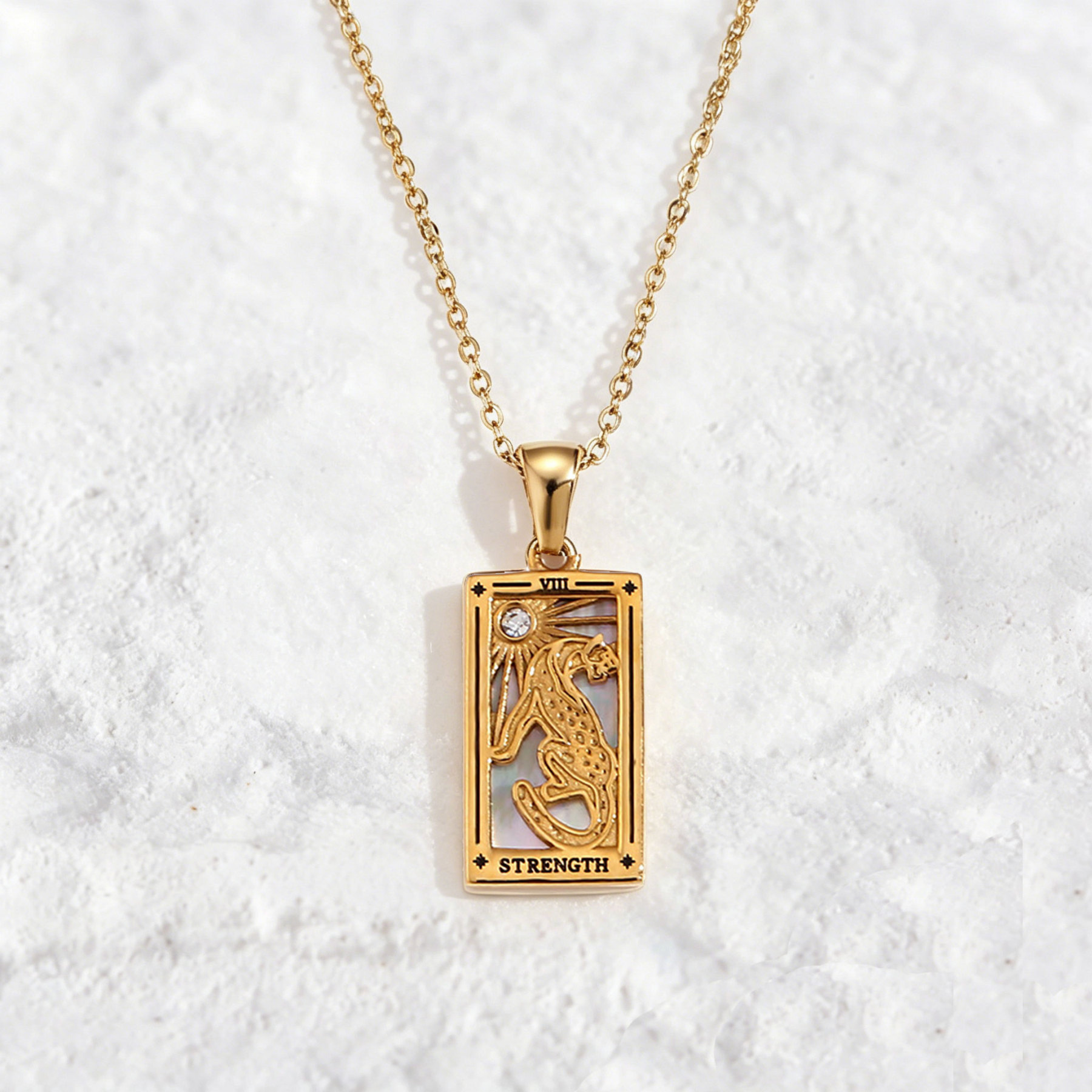 Purplehecate The Strength Tarot Necklace