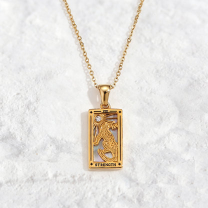 Purplehecate The Strength Tarot Necklace