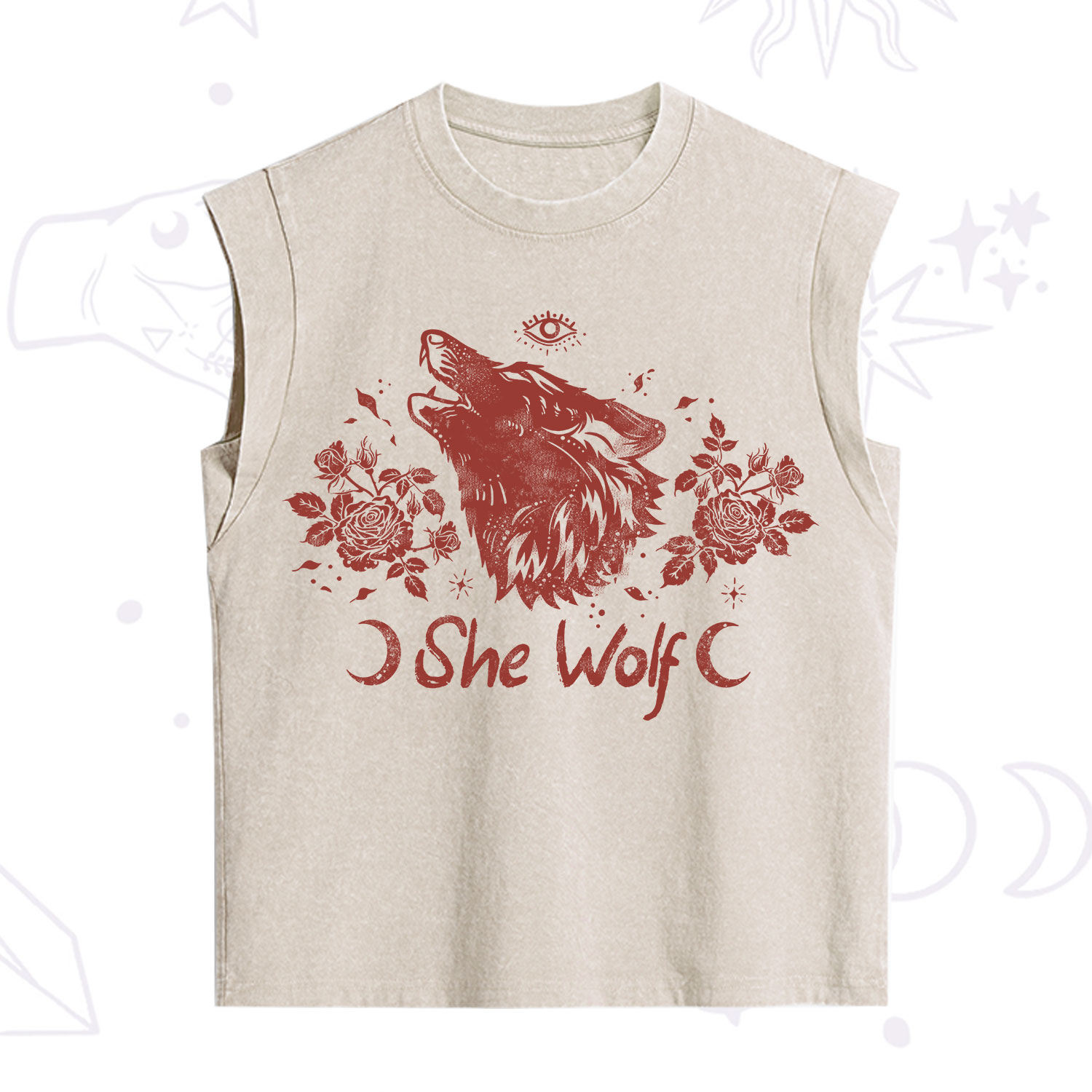 Purplehecate She Wolf Vintage Washed Tank