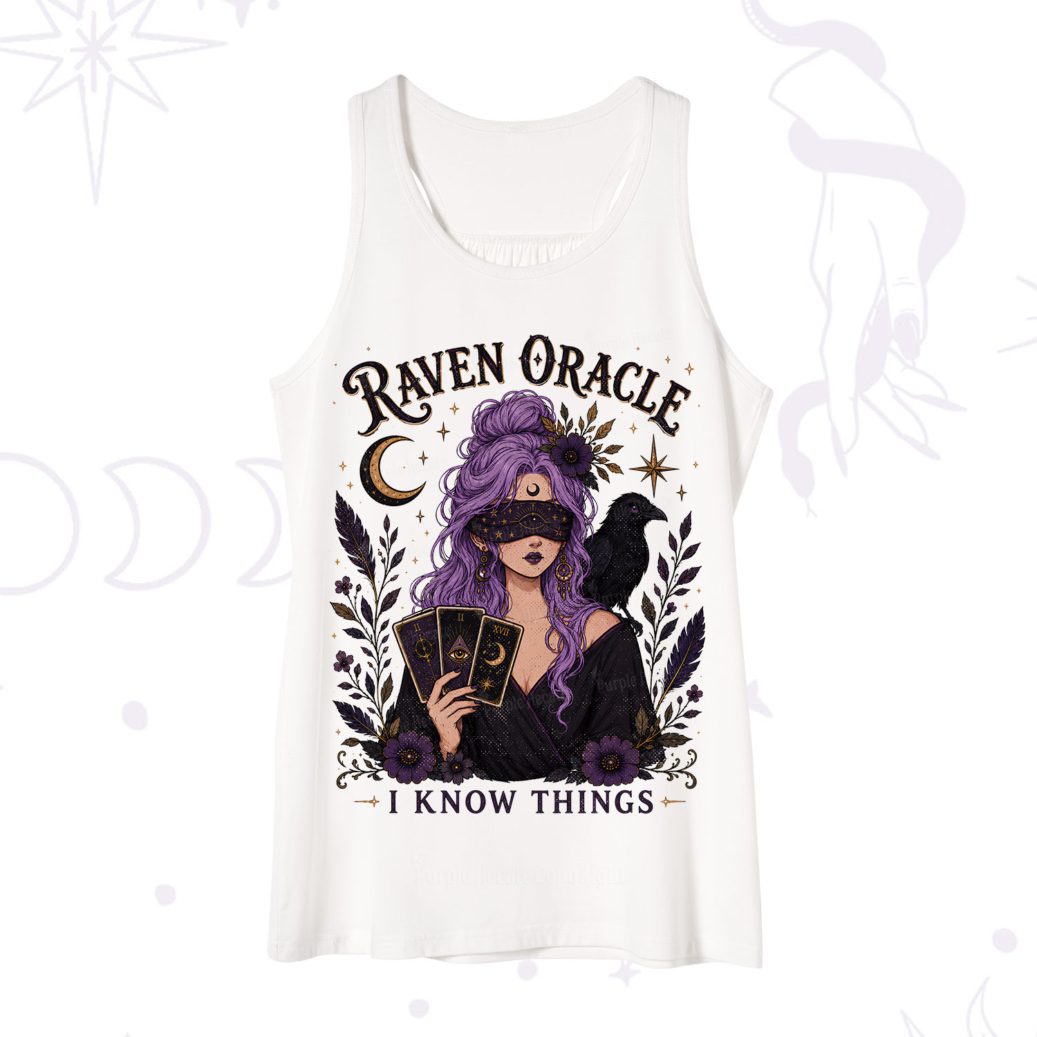 Purplehecate Raven Oracle I Know Things Witchy Tank
