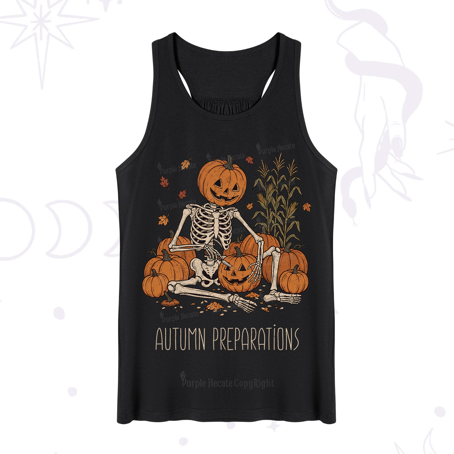 Purplehecate Autumn Preparations Pumpkin Skeleton Tank