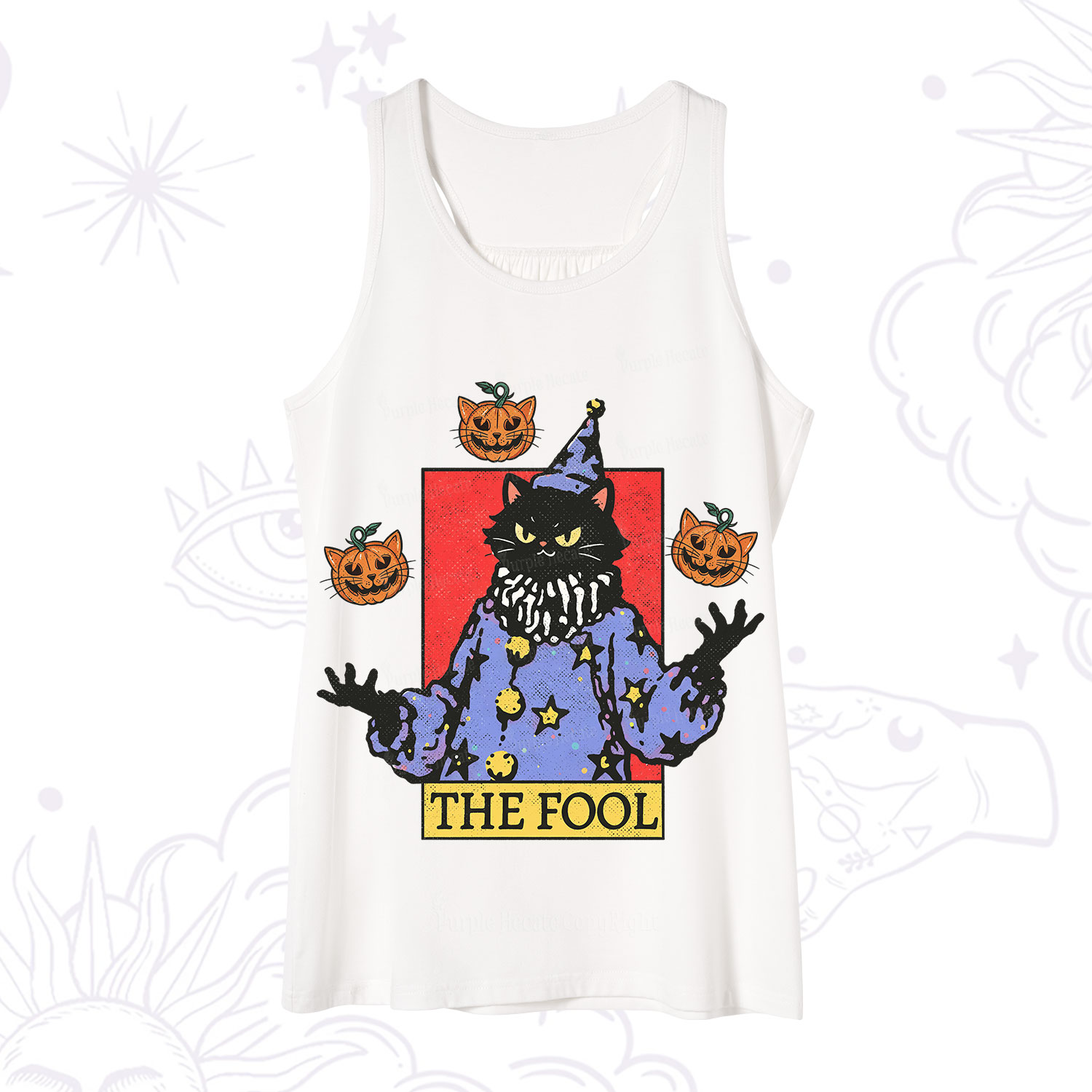Purplehecate Spooky Fool Black Cat Tank