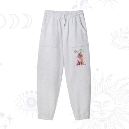 Purplehecate The High Priestess Tarot Card Fleece Sweatpants
