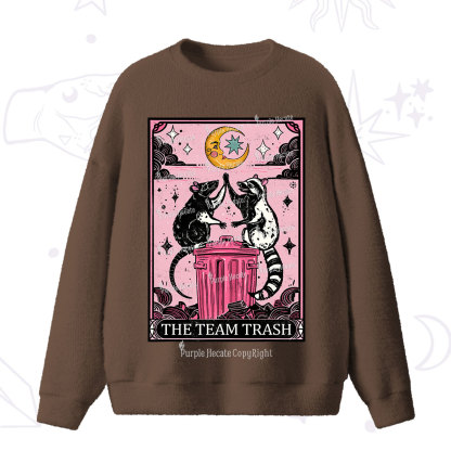 Purplehecate The Team Trash Opossum Tarot Fuzzy Ugly Sweater