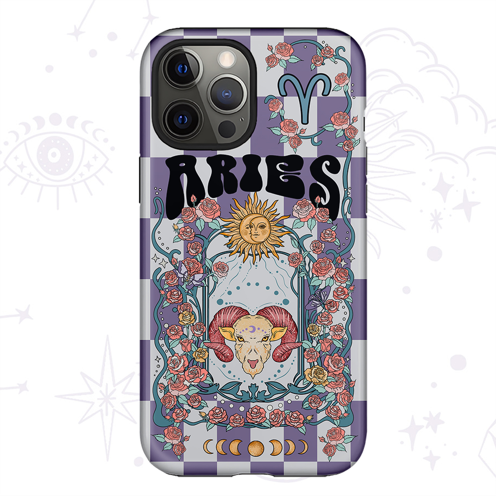 Purplehecate Aries Spirit Zodiac Collage Phone Case