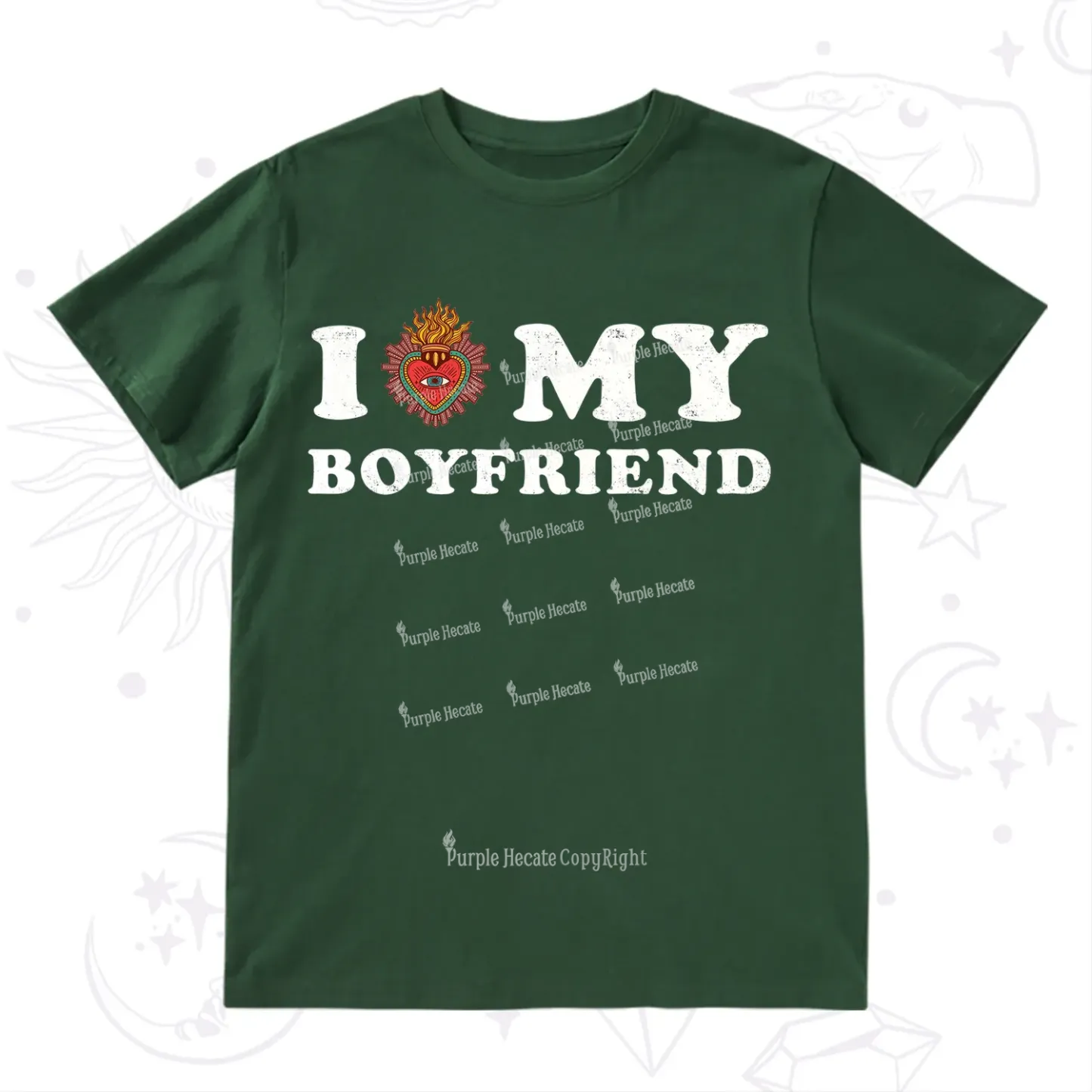 Purplehecate I Love My Boyfriend Valentine T-Shirt