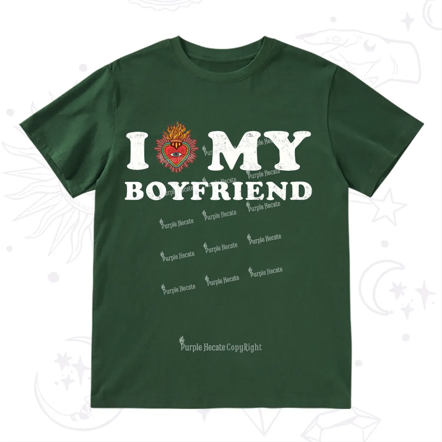 Purplehecate I Love My Boyfriend Valentine T-Shirt