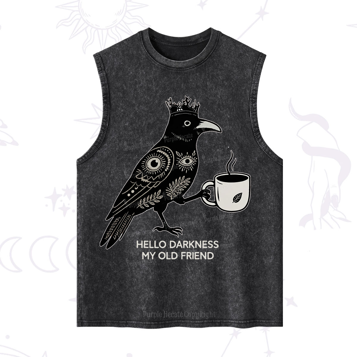 Purplehecate Hello Darkness My Old Friend Washed Tank