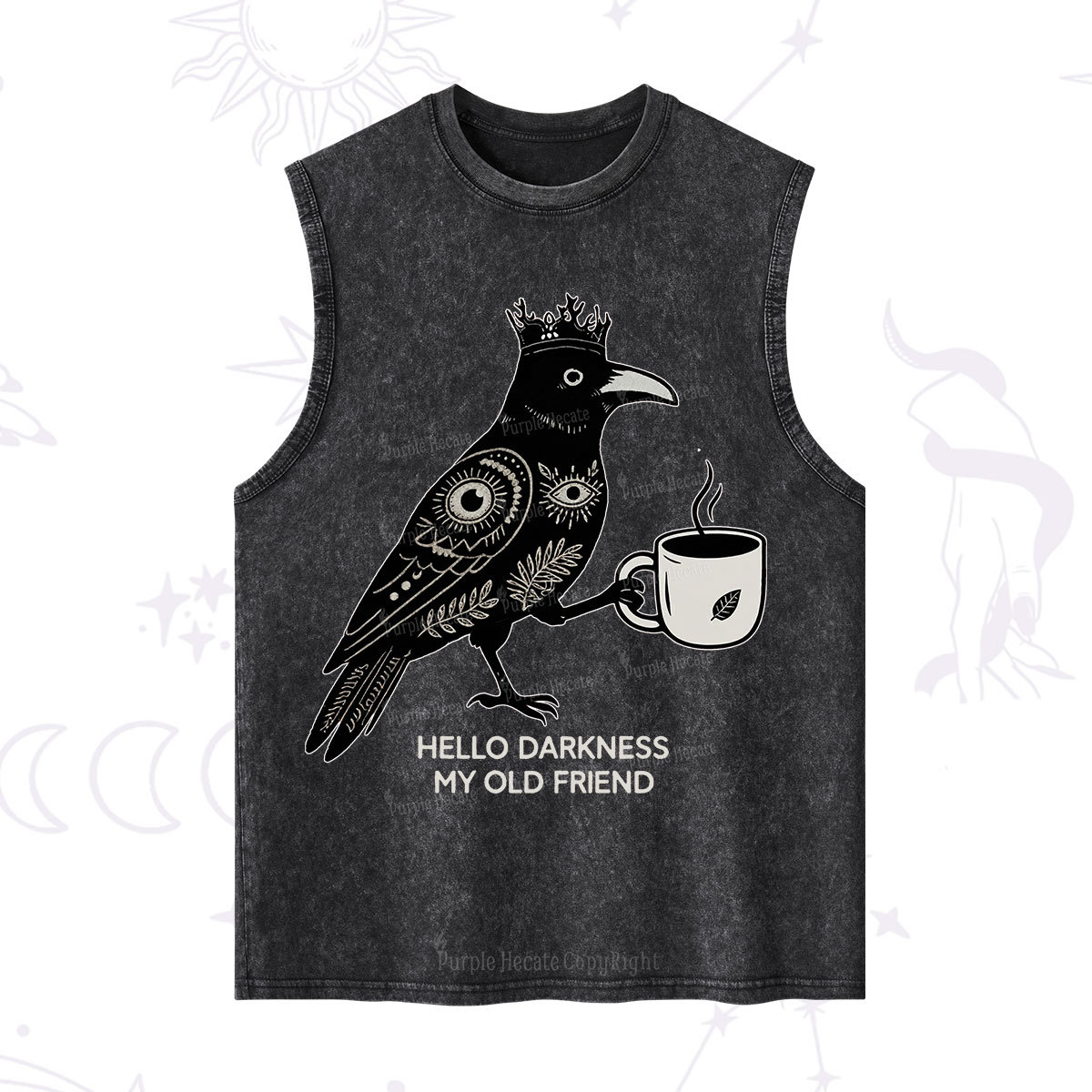 Purplehecate Hello Darkness My Old Friend Washed Tank