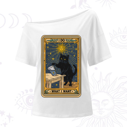 Purplehecate I Do What I Want Cats One Shoulder T-Shirt