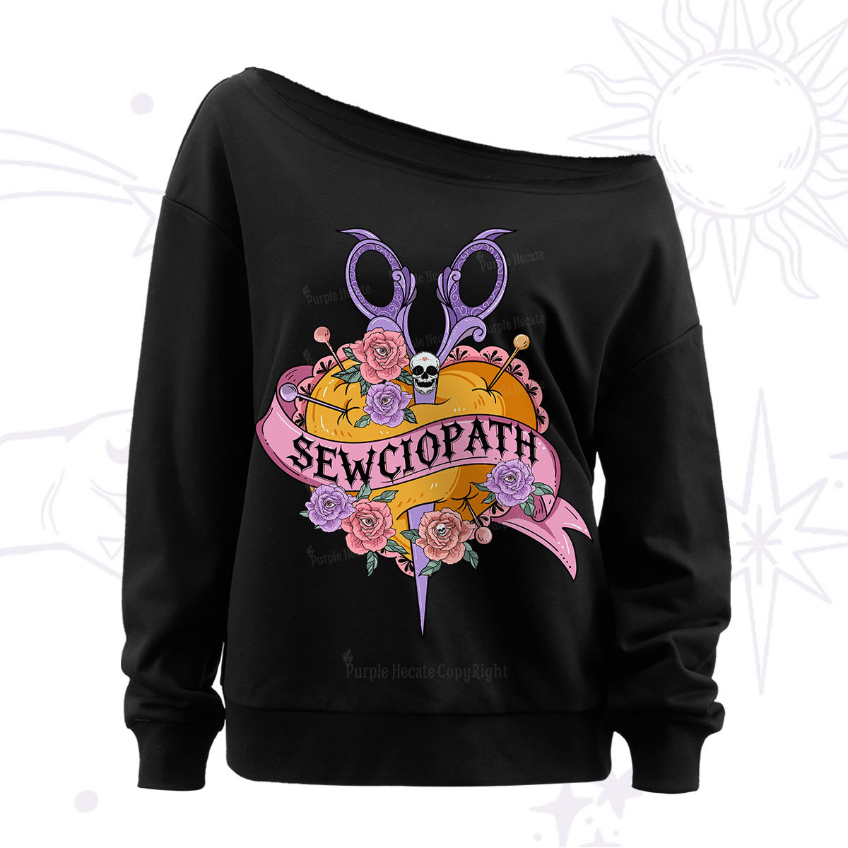 Purplehecate Sewciopath Off The Shoulder Sweat