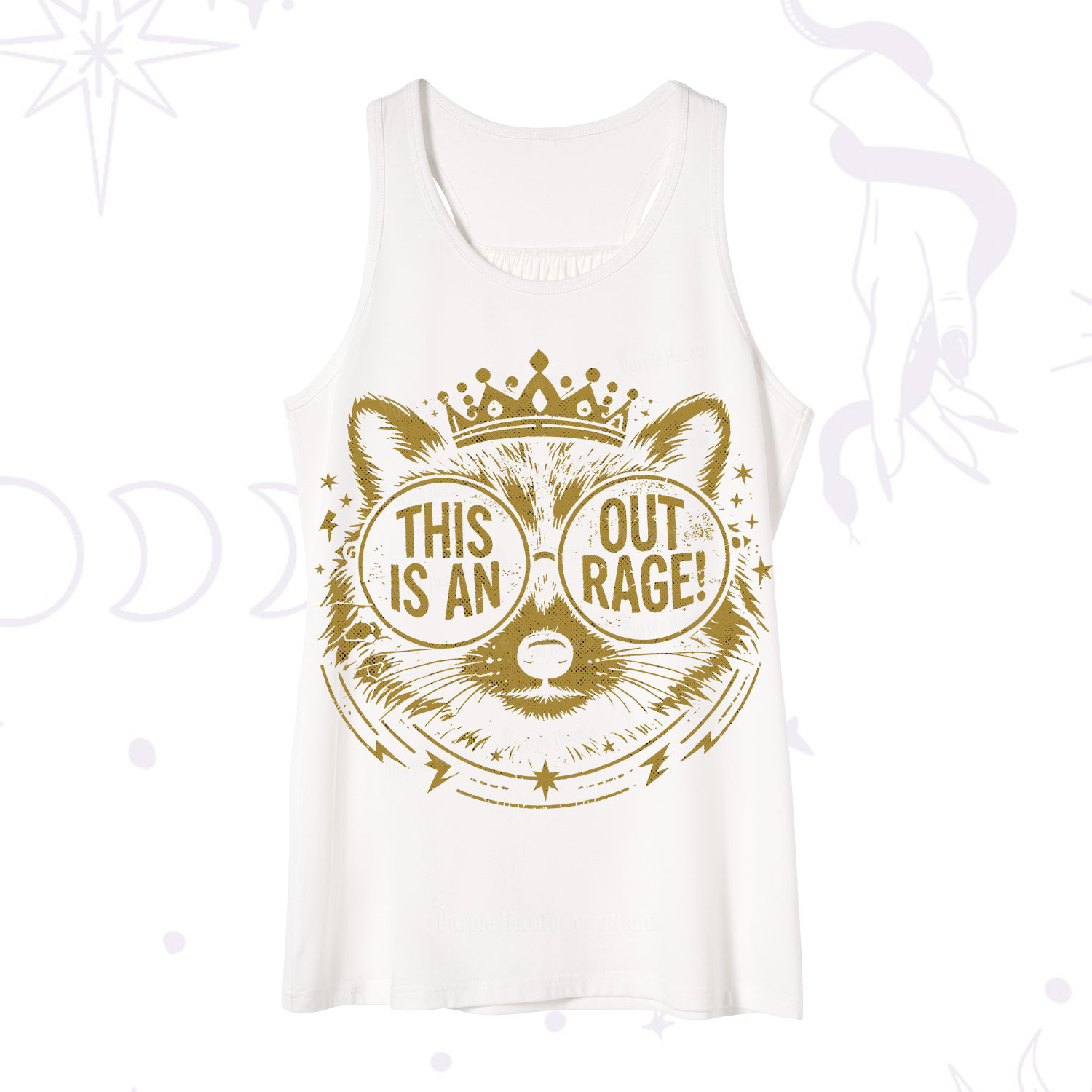 Purplehecate Royal Raccoon Rage Tank