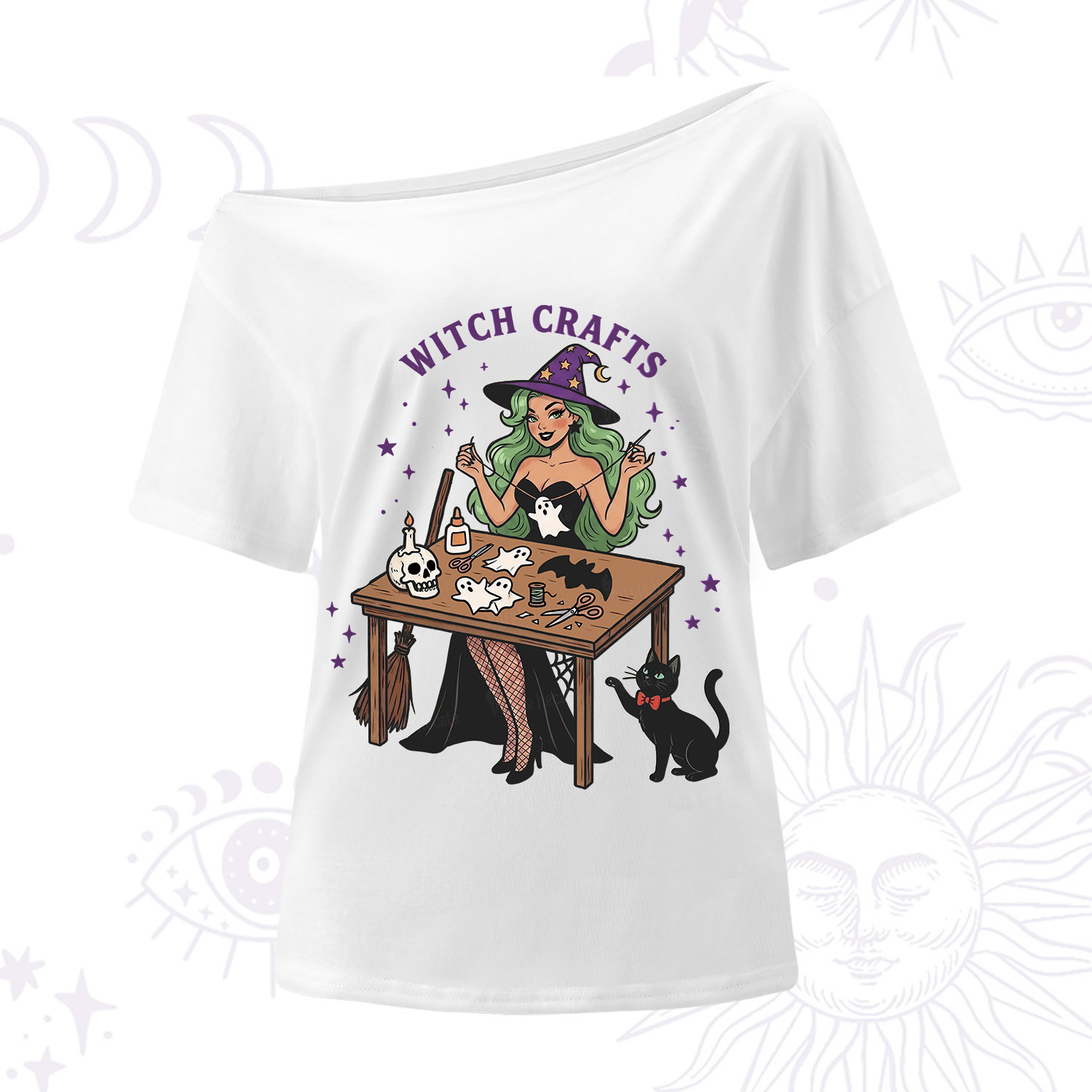 Purplehecate Quirky Witch Crafts One Shoulder T-Shirt
