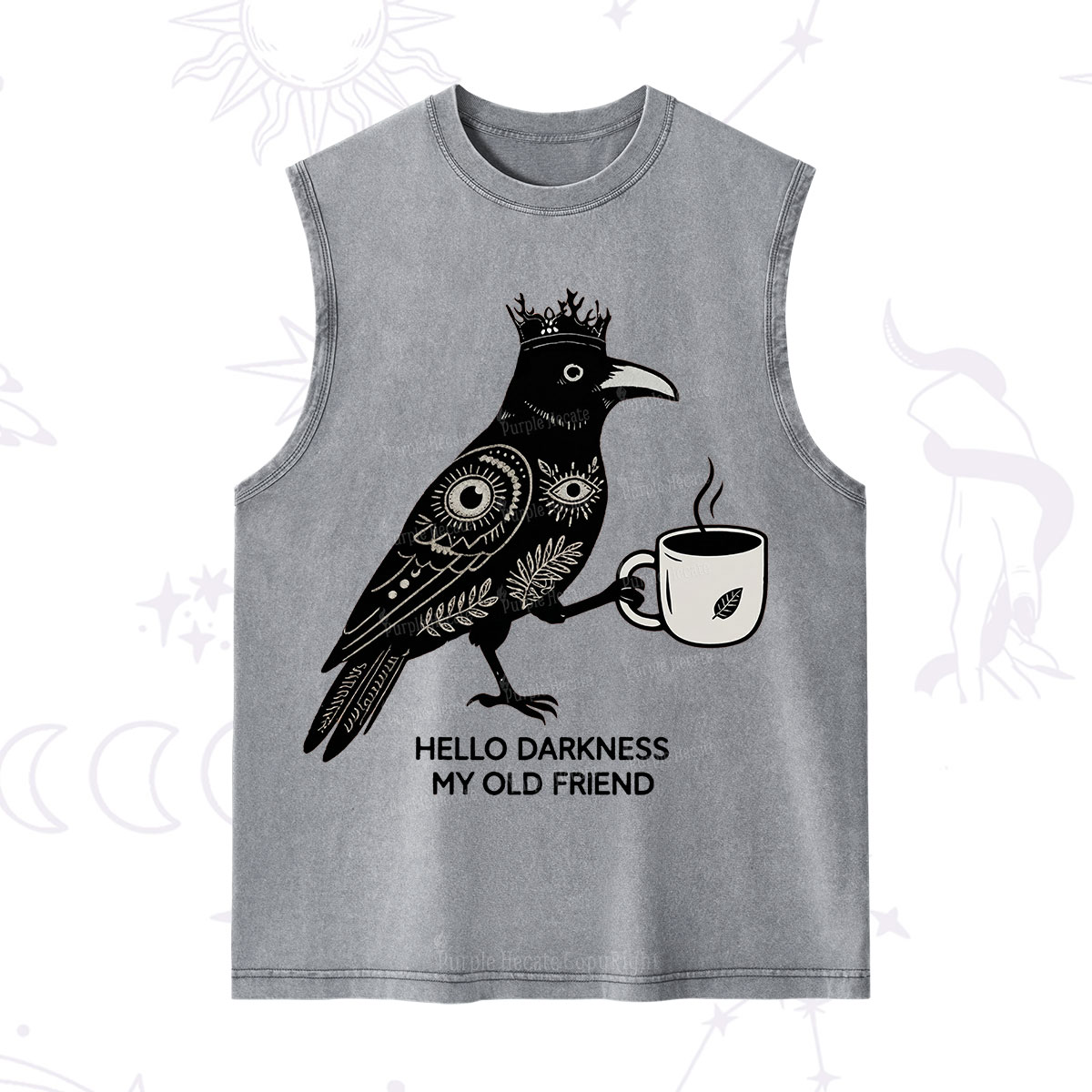 Purplehecate Hello Darkness My Old Friend Washed Tank