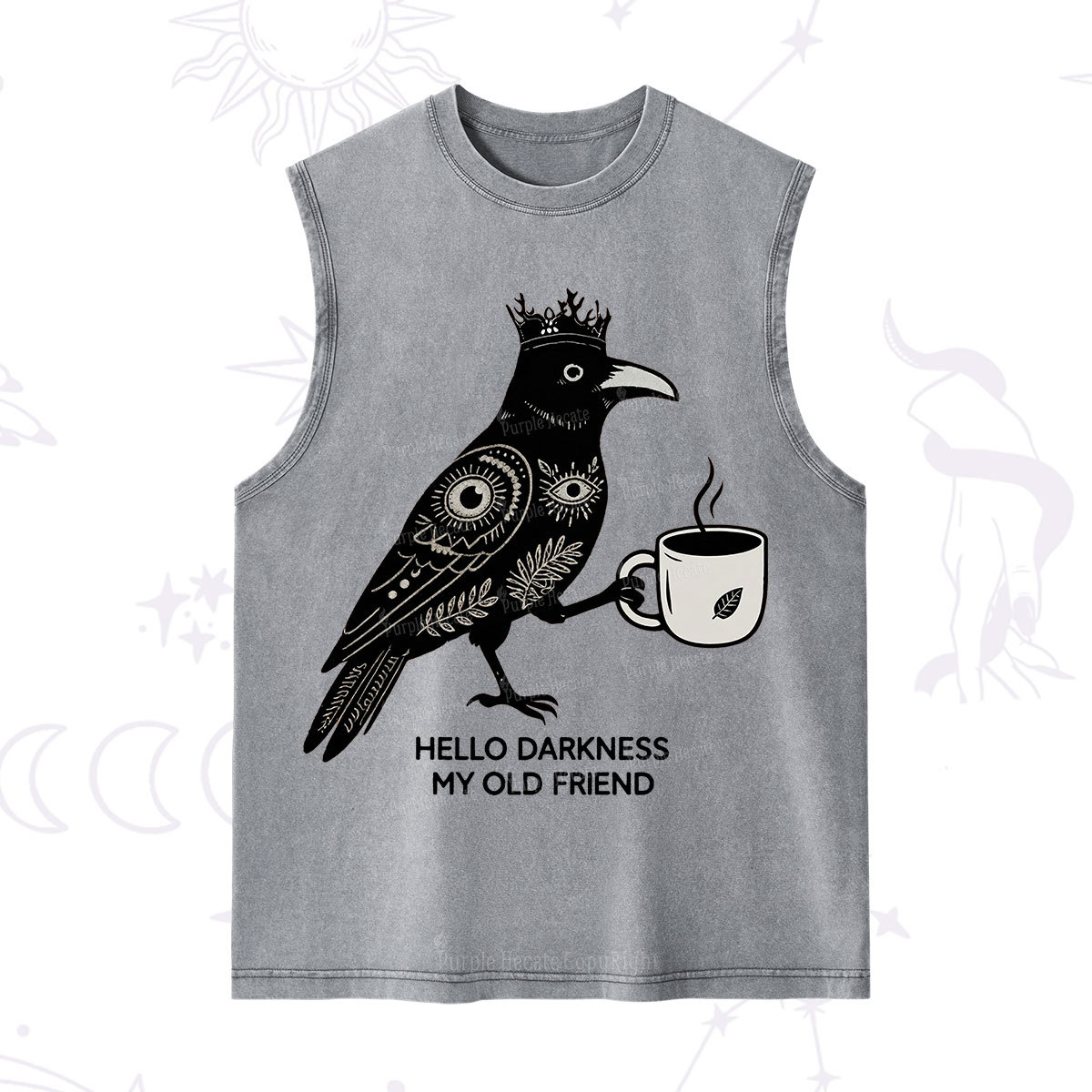 Purplehecate Hello Darkness My Old Friend Washed Tank