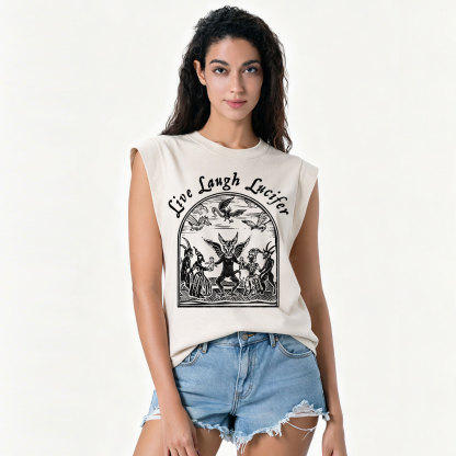Purplehecate Live Laugh Lucifer Vintage Washed Tank
