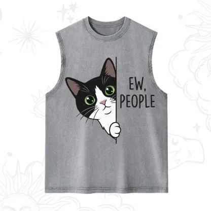 Purplehecate Funny Cat Ew People Washed Tank
