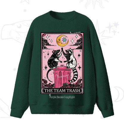 Purplehecate The Team Trash Opossum Tarot Fuzzy Ugly Sweater