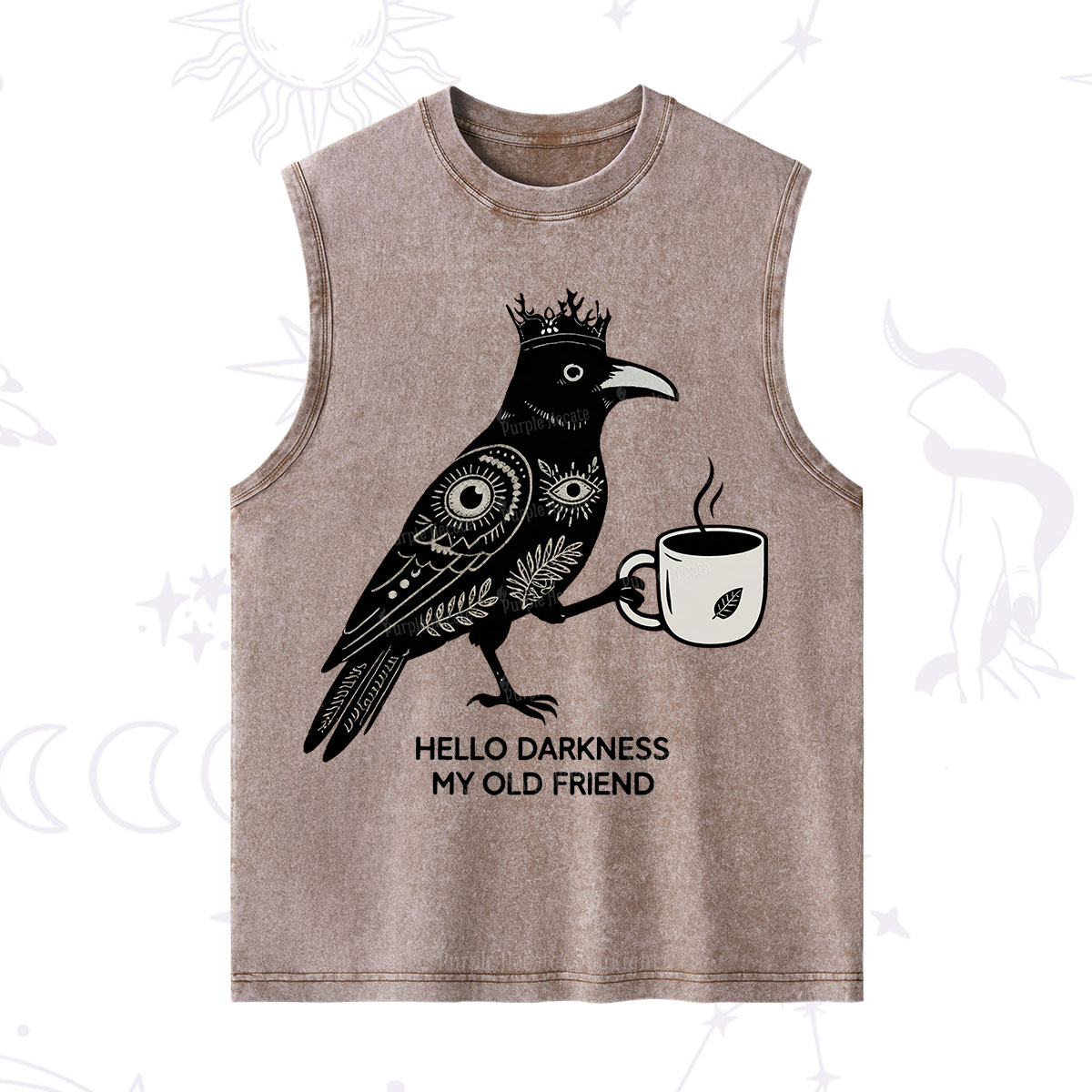 Purplehecate Hello Darkness My Old Friend Washed Tank