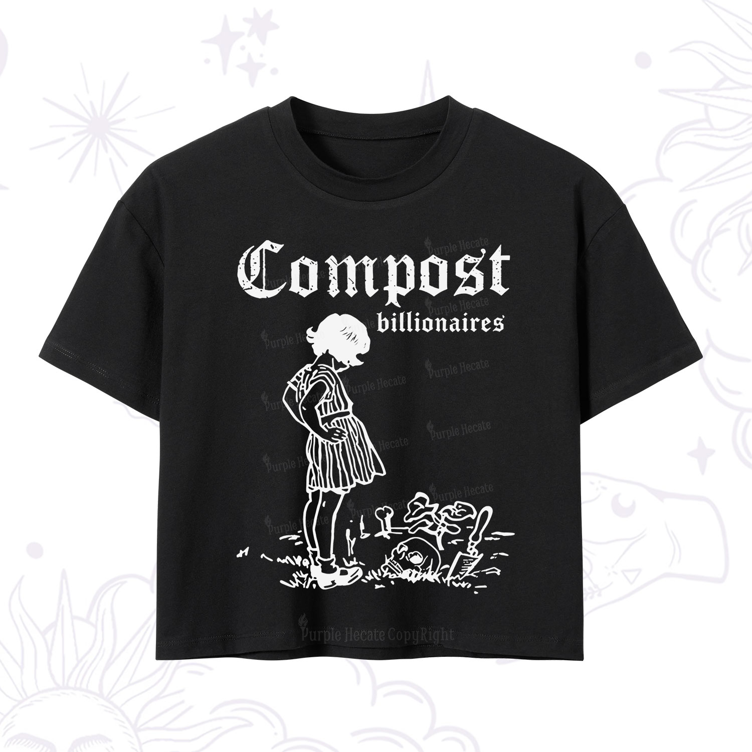 Purplehecate Compost the Greed Crop T-Shirt