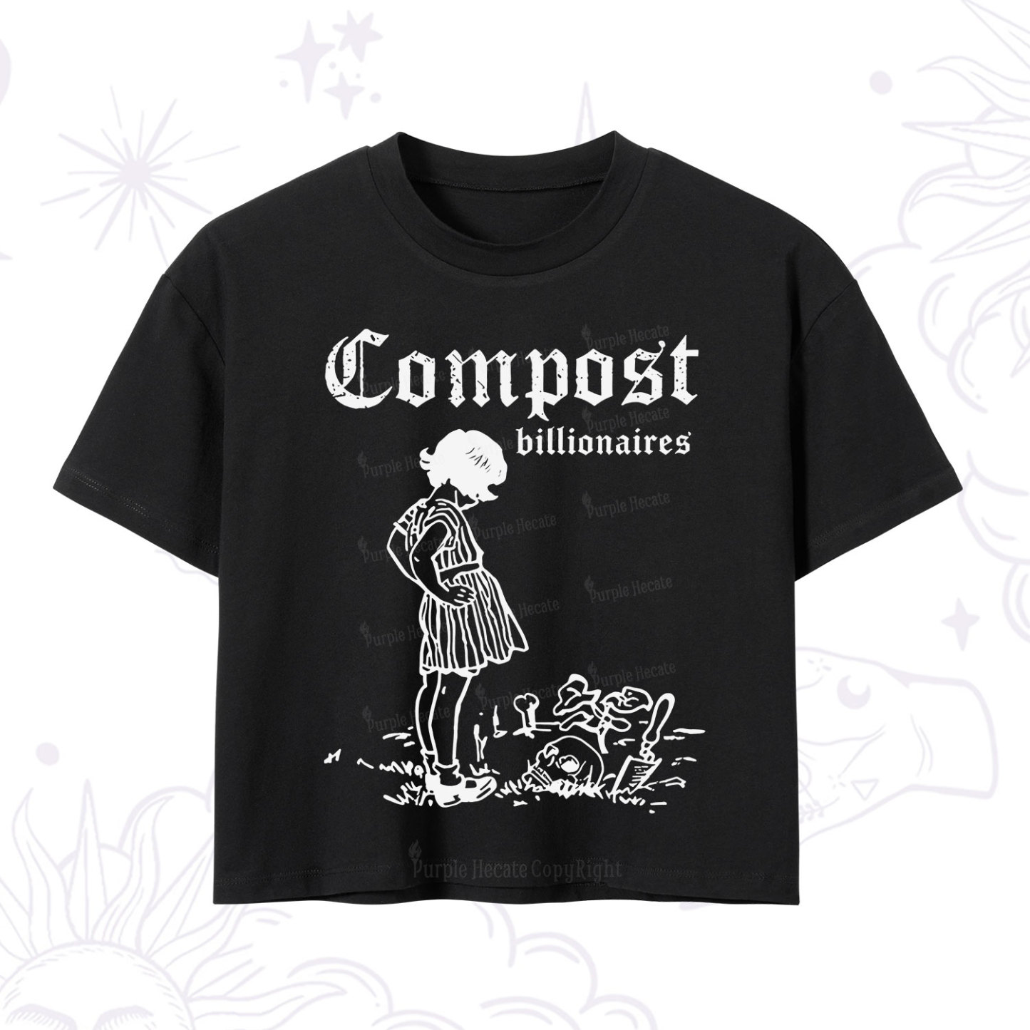 Purplehecate Compost the Greed Crop T-Shirt