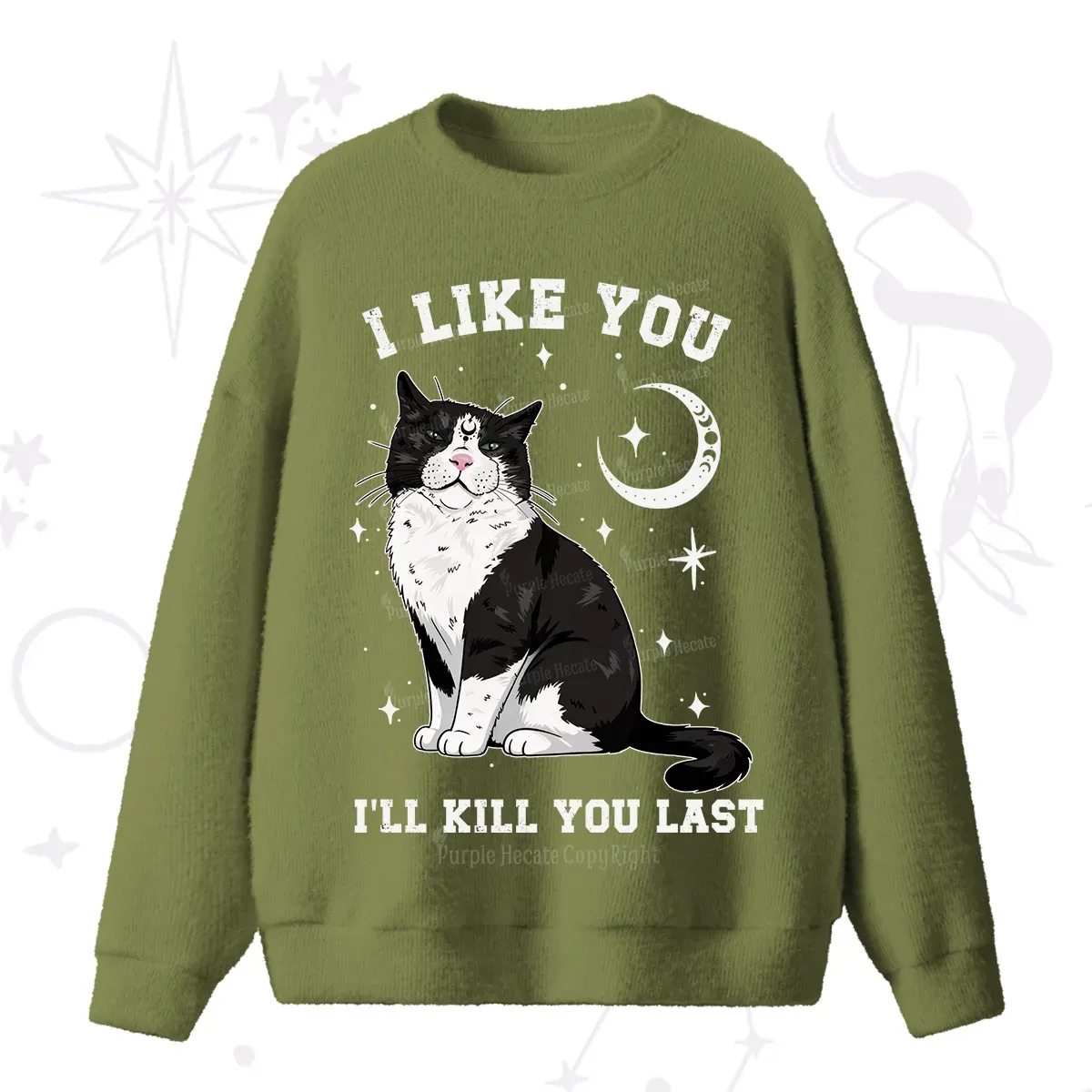 Purplehecate I Like You I'll Kill You Last Fuzzy Ugly Sweater