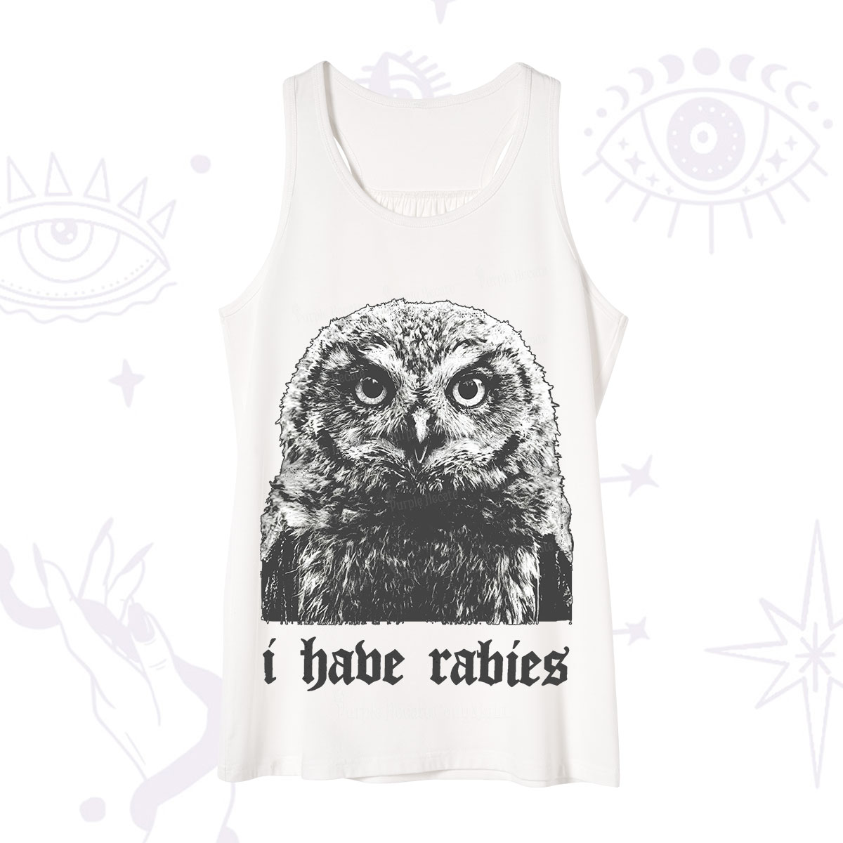 Purplehecate I Have Rabies Owl Tank