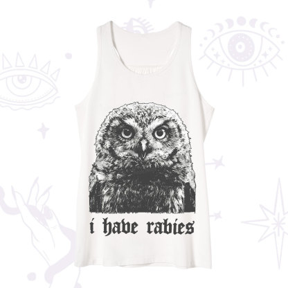 Purplehecate I Have Rabies Owl Tank