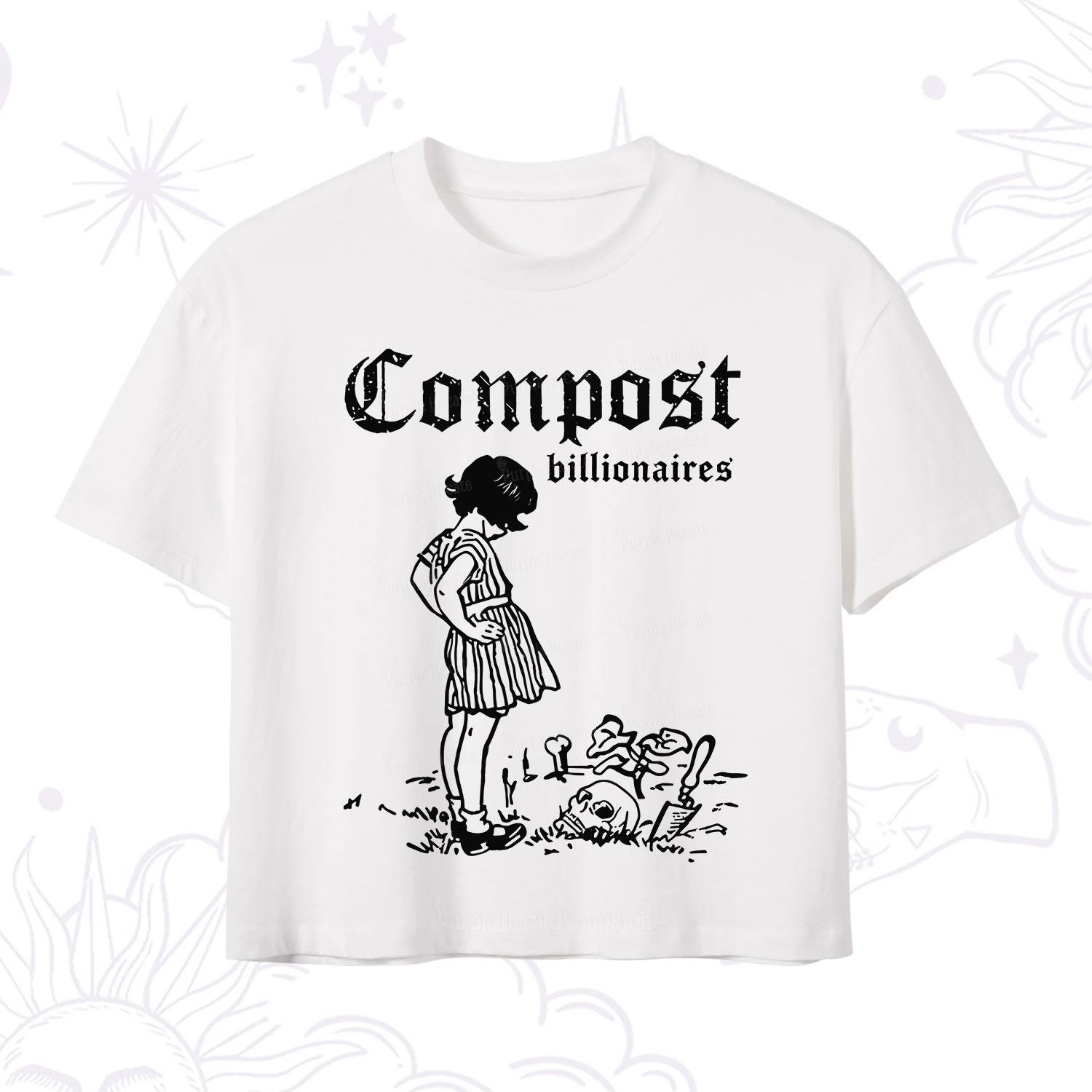 Purplehecate Compost the Greed Crop T-Shirt