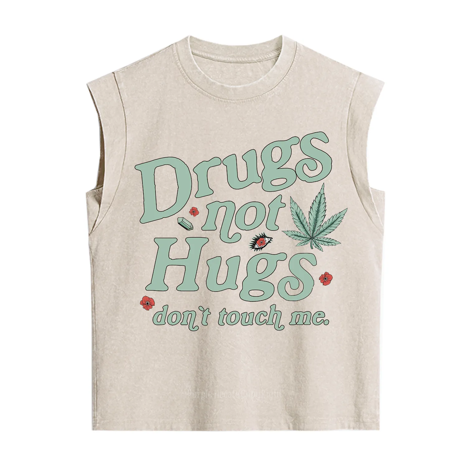 Purplehecate Sarcastic Weed Vintage Washed Tank