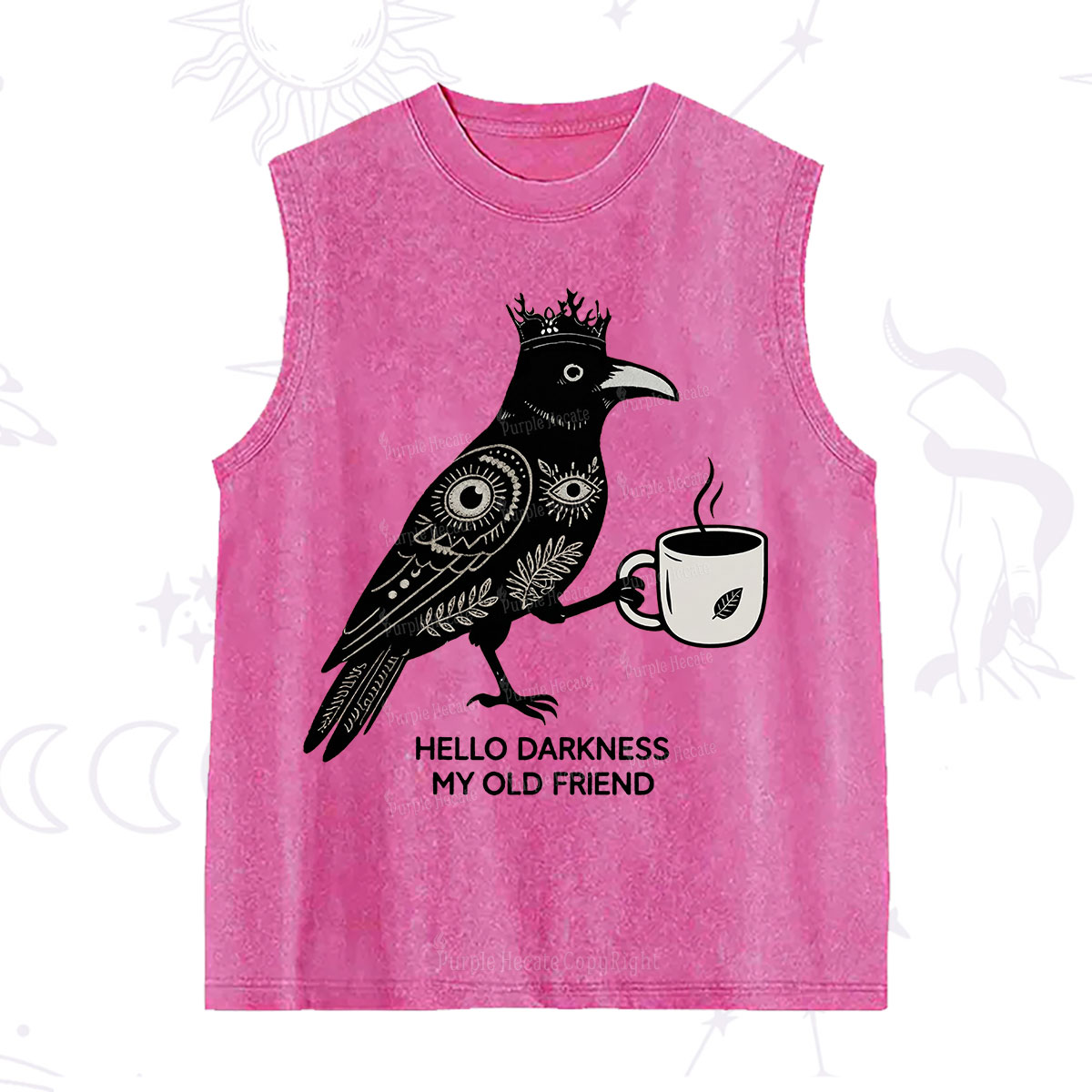 Purplehecate Hello Darkness My Old Friend Washed Tank