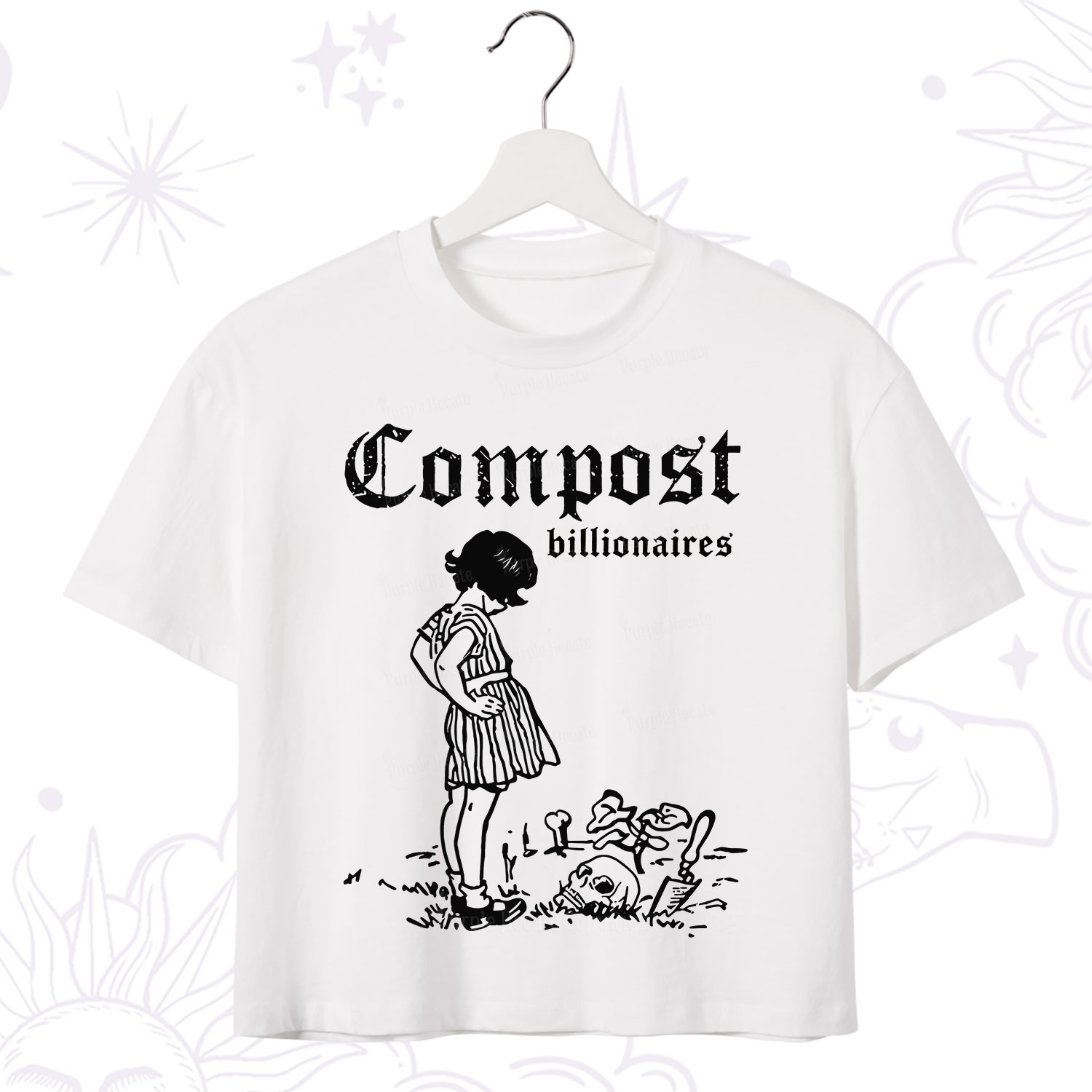 Purplehecate Compost the Greed Crop T-Shirt