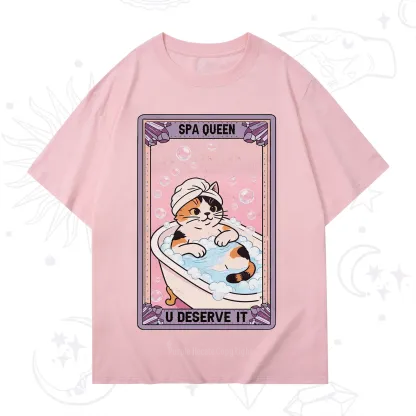 Purplehecate The Spa Queen Cat Tarot T-Shirt