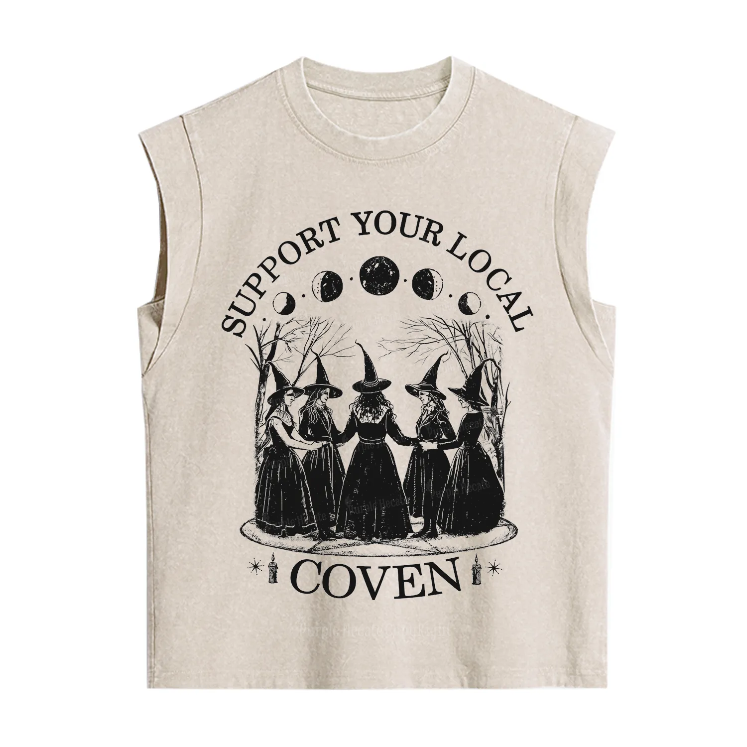 Purplehecate Support Your Local Coven Vintage Washed Tank