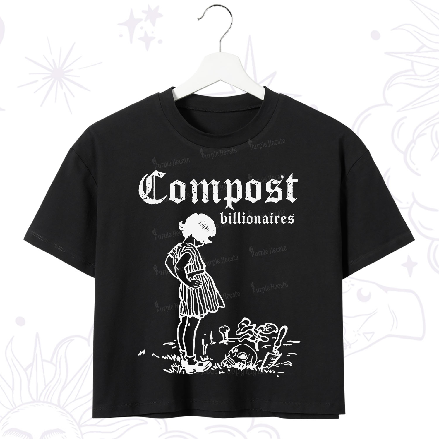 Purplehecate Compost the Greed Crop T-Shirt