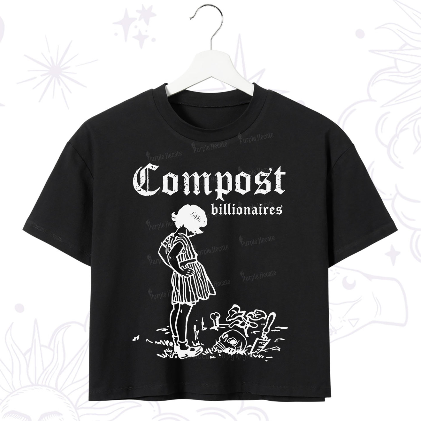 Purplehecate Compost the Greed Crop T-Shirt