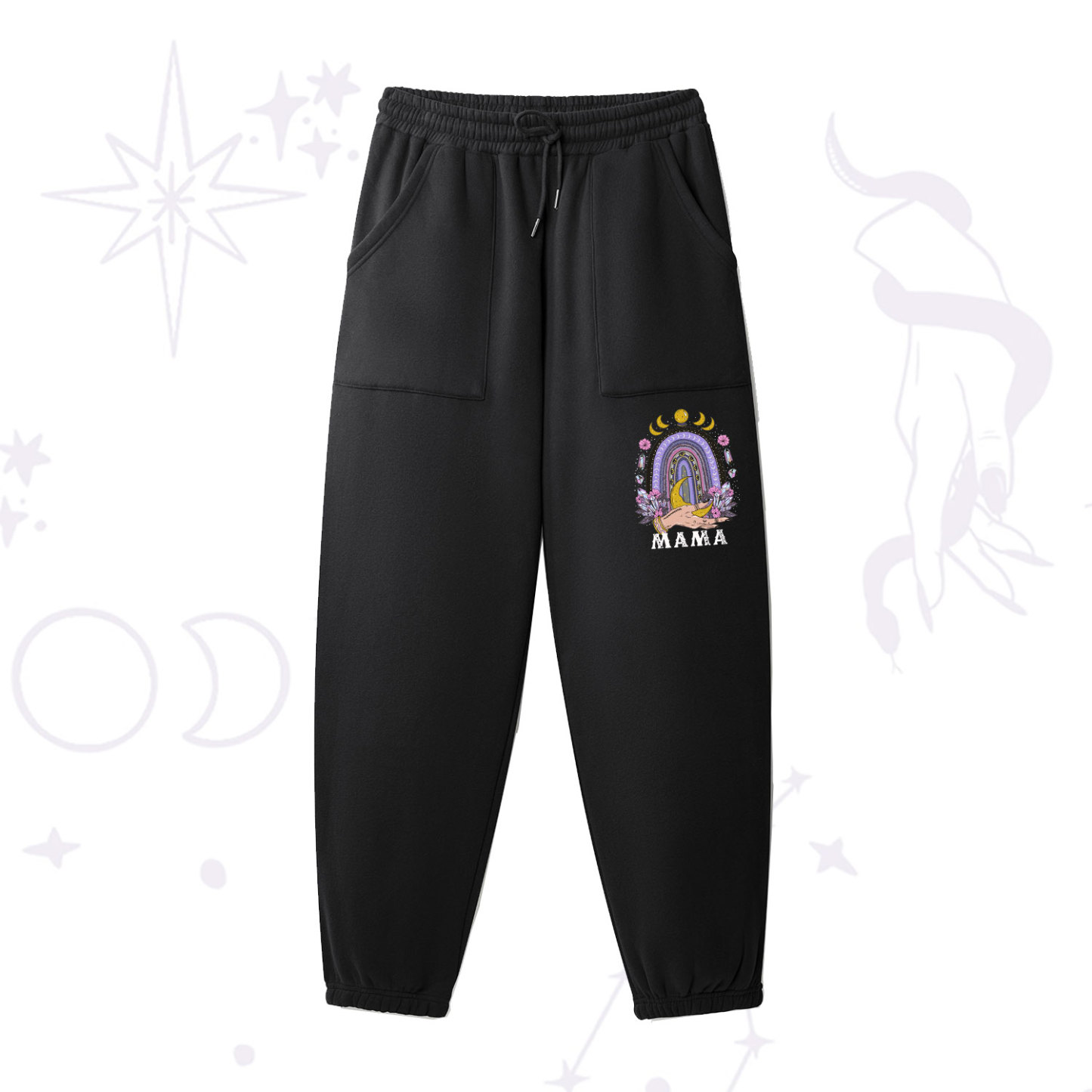Purplehecate Gothic Mama Rainbow Fleece Sweatpants