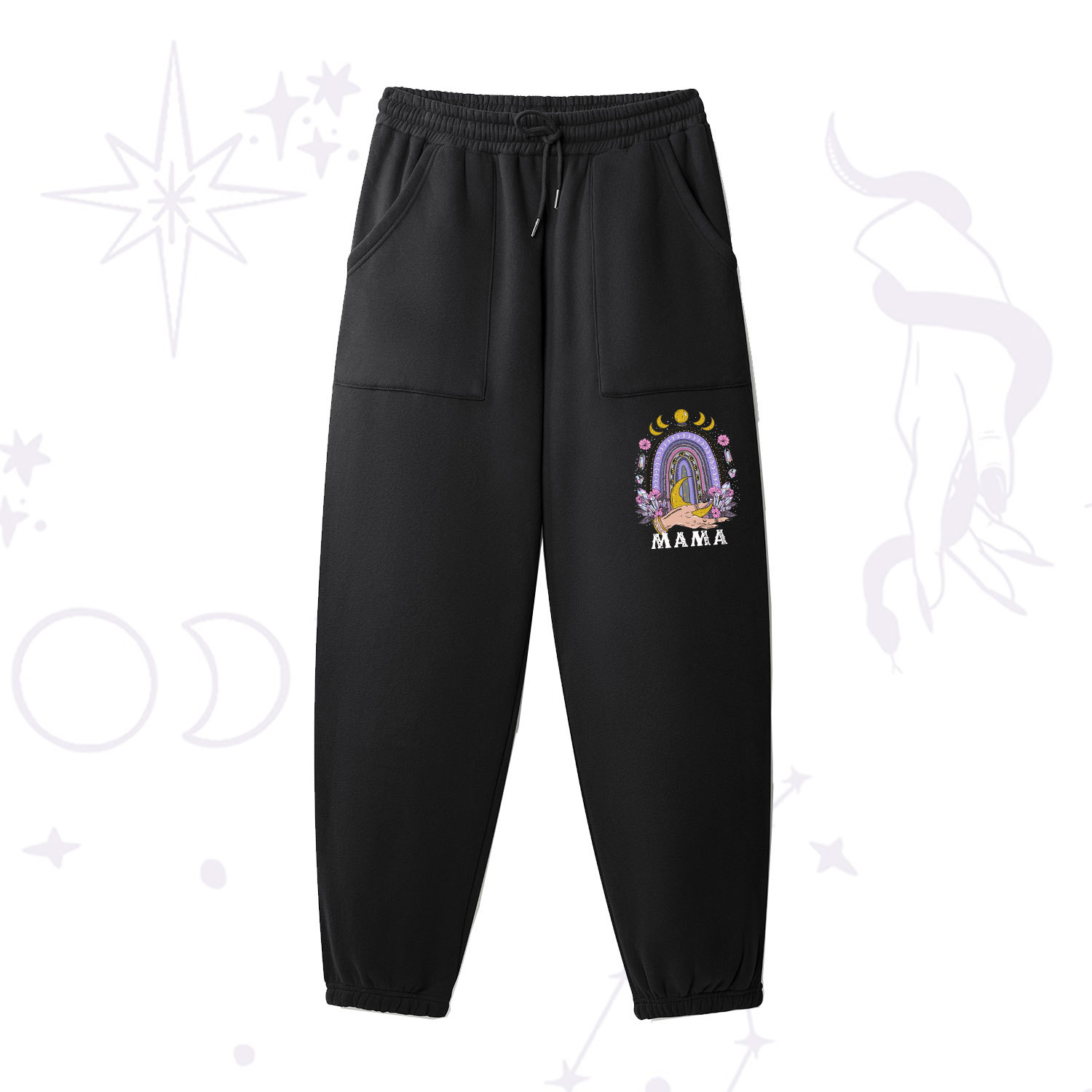 Purplehecate Gothic Mama Rainbow Fleece Sweatpants