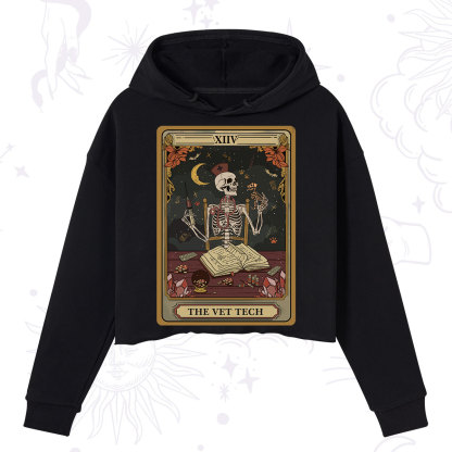 Purplehecate The Vet Tech Skeleton Tarot Crop Hoodie