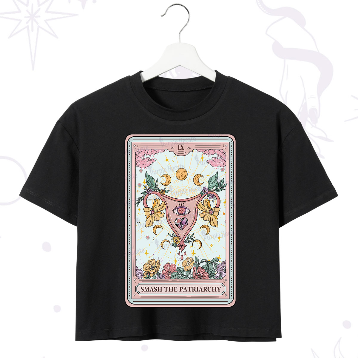 Purplehecate The Smash the Patriarchy Tarot Crop T-Shirt