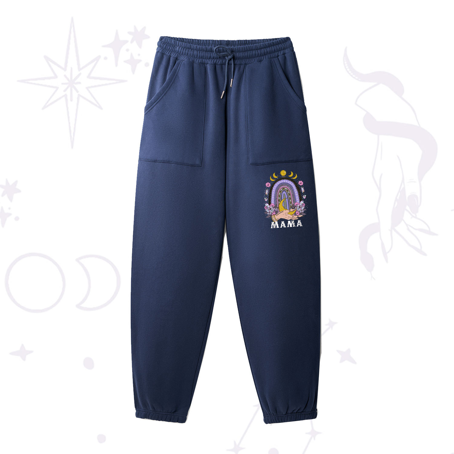 Purplehecate Gothic Mama Rainbow Fleece Sweatpants