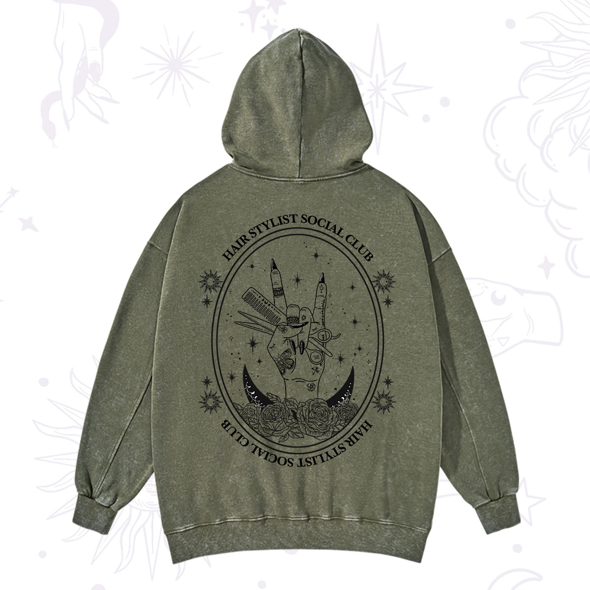 Purplehecate Hair Stylist Club Washed Hoodie
