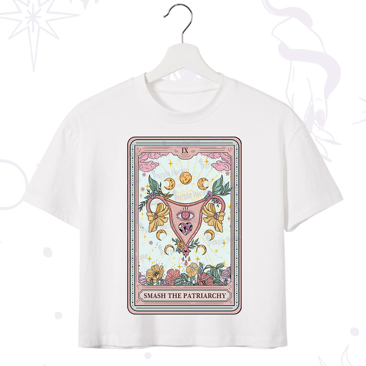 Purplehecate The Smash the Patriarchy Tarot Crop T-Shirt
